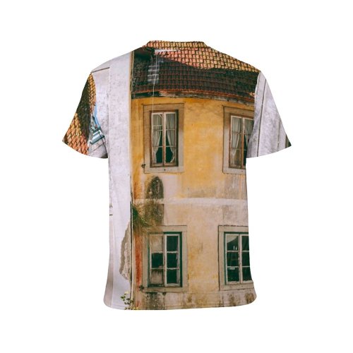 yanfind Adult Full Print T-shirts (men And Women) Aged Architecture Blot Sky Building City Complex Construction Curtain District Dwell Exterior