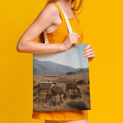 yanfind Great Martin Canvas Tote Bag Double Cattle Cow Outdoors Field Grassland Countryside Farm Rural Pasture Meadow Ranch Grazing white-style1 38×41cm