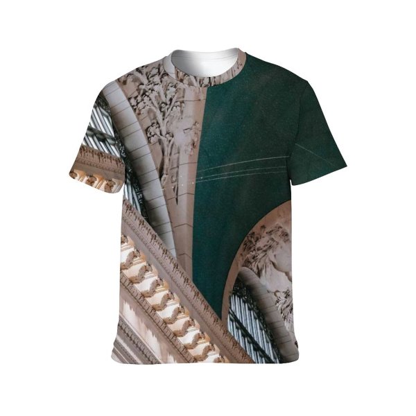 yanfind Adult Full Print T-shirts (men And Women) Aged America Arch Architecture Attract Brick Building Ceiling Classic Column Construction