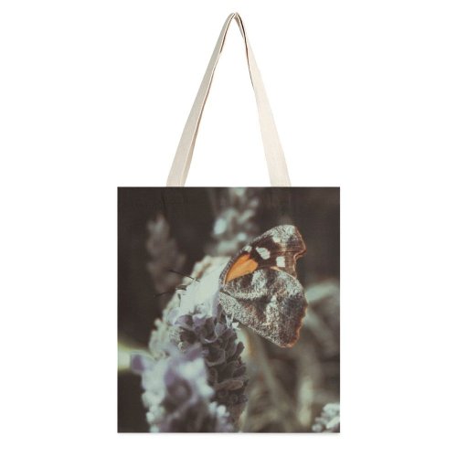 yanfind Great Martin Canvas Tote Bag Double Butterfly Insect Invertebrate Argentina Monarch Flower Snout Amercian Grey Creative Commons white-style1 38×41cm