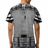 yanfind Adult Full Print T-shirts (men And Women) Action Active Barrier Basket Basketball Bw Challenge Competitive Court Determine Fence Field