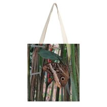 yanfind Great Martin Canvas Tote Bag Double Butterfly Insect Invertebrate Plant Reptile Snake Lizard Birds white-style1 38×41cm