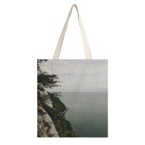 yanfind Great Martin Canvas Tote Bag Double Cliff Outdoors Promontory Grey Rügen Sea Sky Forest Horizon Tree Slope Creative white-style1 38×41cm