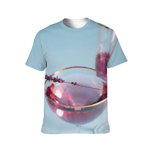yanfind Adult Full Print T-shirts (men And Women) Alcohol Party Glass Luxury Wine Drop Still Liquid Crystal