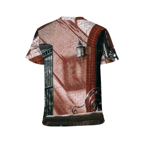 yanfind Adult Full Print T-shirts (men And Women) Accommodation Aged Arched Architecture Area Brick Wall Building City Construction Daytime District