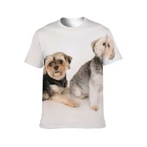 yanfind Adult Full Print T-shirts (men And Women) Adorable Calm Cool Creature Cute Dog Dreamy Fauna Fluff Friendly Funny