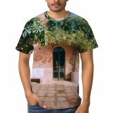 yanfind Adult Full Print T-shirts (men And Women) Aged Arch Architecture Bench Sky Building Chair Cloudy Comfort Space Courtyard Cushion