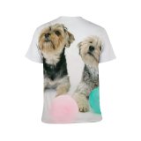 yanfind Adult Full Print T-shirts (men And Women) Adorable Ball Balloon Calm Carefree Chill Colorful Comfort Cozy Dog Floor