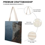 yanfind Great Martin Canvas Tote Bag Double Cliff Outdoors France Étretat Promontory Grey Etretat Rocks Emptyspace Minimalphoto Travel white-style1 38×41cm