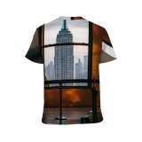 yanfind Adult Full Print T-shirts (men And Women) Admire America Architecture Attract Building City Cityscape Construction Contemporary Corridor District
