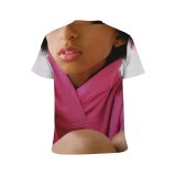 yanfind Adult Full Print T-shirts (men And Women) Afro Alone Appearance Arms Around Legs Brunette Calm Casual Colorful Complexion