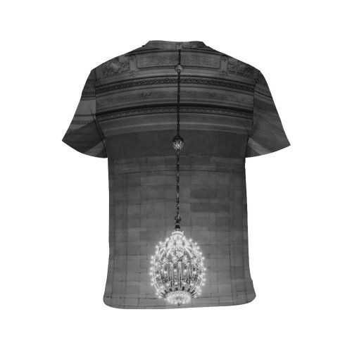 yanfind Adult Full Print T-shirts (men And Women) Aged America Architecture Attract Balcony Brick Wall Building Bw Ceiling Chandelier Classic