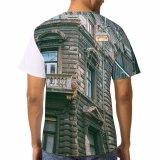 yanfind Adult Full Print T-shirts (men And Women) Apartment Architecture Avenue Balcony Building Center City Cityscape Classic Construction Decor Design