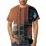 yanfind Adult Full Print T-shirts (men And Women) Accommodation Aged Architecture Area Brick Wall Building City Construction Daytime Detail District