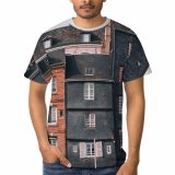 yanfind Adult Full Print T-shirts (men And Women) Accommodation Aged Architecture Building Calm Chimney Complex Construction Daytime Design Destination