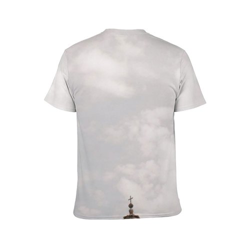 yanfind Adult Full Print T-shirts (men And Women) Aged Architecture Attract Authentic Building Carve Cathedral Catholic Chapel Church Classic Cloudy