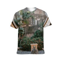yanfind Adult Full Print T-shirts (men And Women) Aged Arch Architecture Art Blot Botany Building Bush Courtyard Exterior Grow