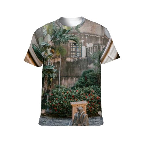 yanfind Adult Full Print T-shirts (men And Women) Aged Arch Architecture Art Blot Botany Building Bush Courtyard Exterior Grow