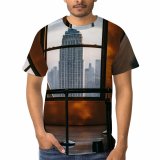 yanfind Adult Full Print T-shirts (men And Women) Admire America Architecture Attract Building City Cityscape Construction Contemporary Corridor District