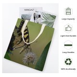 yanfind Great Martin Canvas Tote Bag Double Butterfly Insect Invertebrate Plant Monarch Macro Flower Insects Bee Honey Creative white-style1 38×41cm