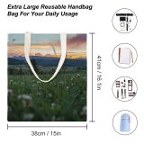 yanfind Great Martin Canvas Tote Bag Double Field Grassland Outdoors Countryside Farm Meadow Rural Grass Plant Abies Fir Tree white-style1 38×41cm
