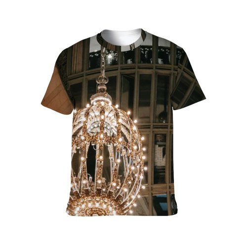 yanfind Adult Full Print T-shirts (men And Women) America Architecture Attract Brick Wall Building Ceiling Chandelier Classic Column Construction