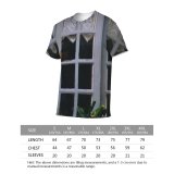 yanfind Adult Full Print T-shirts (men And Women) Accommodation Apartment Building Classic Construction Cottage Curtain Daylight Decor Decoration Dwell