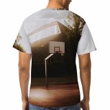 yanfind Adult Full Print T-shirts (men And Women) Afternoon Alley Area Athletic Field Basketball Calm City Cloudy Complex Construction Cottage