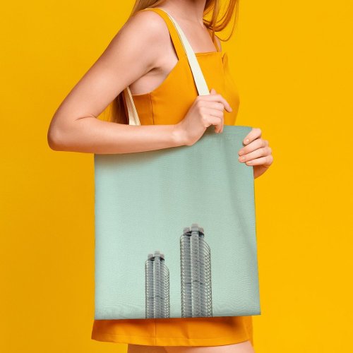 yanfind Great Martin Canvas Tote Bag Double Building Housing Urban Architecture City Colnbrook By white-style1 38×41cm