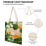 yanfind Great Martin Canvas Tote Bag Double Flower Plant Rose Petal Nikkor white-style1 38×41cm