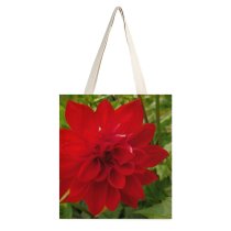 yanfind Great Martin Canvas Tote Bag Double Flower Plant Dahlia Geranium Petal Rose Stunning Season Pretty Bud Blooming white-style1 38×41cm