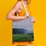 yanfind Great Martin Canvas Tote Bag Double Cliff Outdoors Ocean Sea Promontory Shoreline Coast Field Grassland Land Countryside Grass white-style1 38×41cm