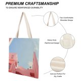 yanfind Great Martin Canvas Tote Bag Double Building Architecture Spain HQ City Pastel Summer Aesthetic Wall Urban Travel Housing white-style1 38×41cm