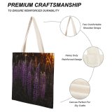 yanfind Great Martin Canvas Tote Bag Double Flower Plant Flora Lupin Tree Grassland Forest Field Crocus Grey Mother white-style1 38×41cm