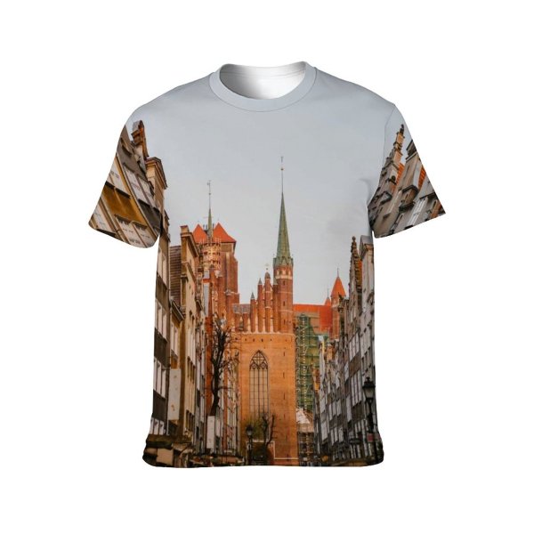 yanfind Adult Full Print T-shirts (men And Women) Accommodation Aged Apartment Architecture Area Attract Authentic Building Center City Cobblestone Community