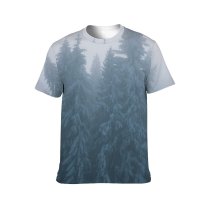 yanfind Adult Full Print T-shirts (men And Women) Atmosphere Botany Coniferous Space Daylight Evergreen Fir Fog Forest Grow Growth