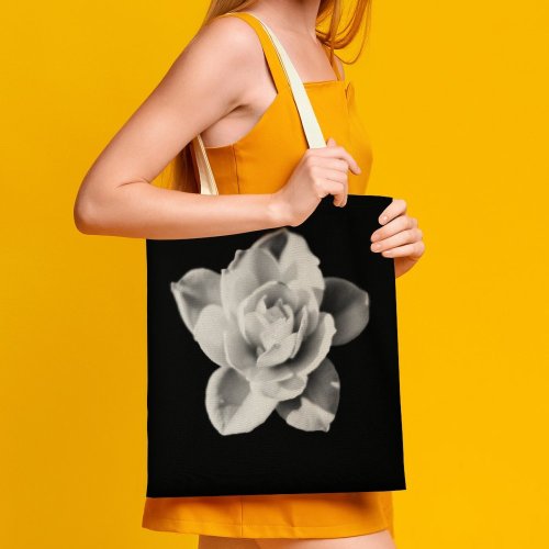 yanfind Great Martin Canvas Tote Bag Double Flower Plant Rose Grey Stock white-style1 38×41cm