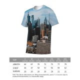 yanfind Adult Full Print T-shirts (men And Women) Accommodation Aerial America Apartment Architecture Avenue Building Center Central City Cityscape Commerce
