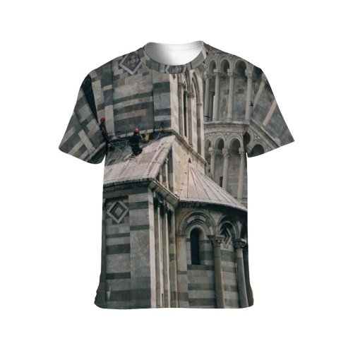 yanfind Adult Full Print T-shirts (men And Women) Aged Architecture Attract Basilica Building Cathedral Catholic Church Column Construction Decor
