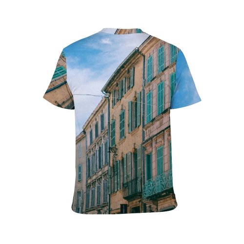 yanfind Adult Full Print T-shirts (men And Women) Apartment Architecture Balcony Building City Classic Construction Decor Design Destination District Downtown