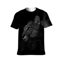 yanfind Adult Full Print T-shirts (men And Women) Adorable Beast Blurred Bw Calm Carnivore Cat Creature Cute Danger