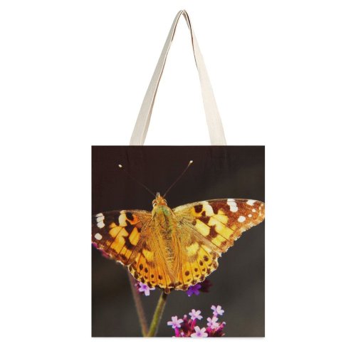 yanfind Great Martin Canvas Tote Bag Double Butterfly Insect Invertebrate Monarch Plant white-style1 38×41cm