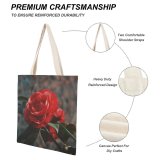 yanfind Great Martin Canvas Tote Bag Double Flower Plant Rose Petal Geranium Stock white-style1 38×41cm