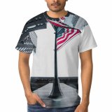 yanfind Adult Full Print T-shirts (men And Women) 4th July America Flag Architecture Building City Cityscape Dark District Downtown
