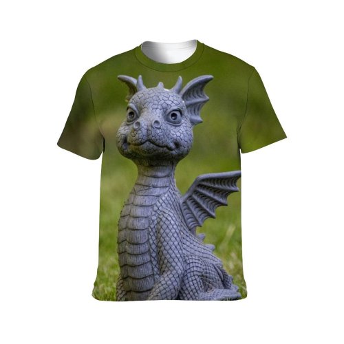 yanfind Adult Full Print T-shirts (men And Women) Adorable Blurred Cute Depth Field Grass Monument Sculpture Shallow Focus
