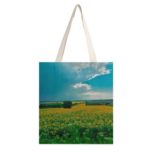 yanfind Great Martin Canvas Tote Bag Double Field Grassland Outdoors Countryside Farm Meadow Rural Abari Plant Vegetation Flower white-style1 38×41cm