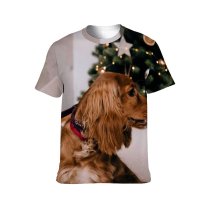 yanfind Adult Full Print T-shirts (men And Women) Adorable Apartment Atmosphere Christmas Cocker Spaniel Comfort Couch Cozy Creature Cute