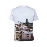 yanfind Adult Full Print T-shirts (men And Women) Aged Architecture Bay Sky Boat Building Cloudy Coast Construction Destination Dwell Embankment