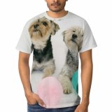 yanfind Adult Full Print T-shirts (men And Women) Adorable Ball Balloon Calm Carefree Chill Colorful Comfort Cozy Dog Floor