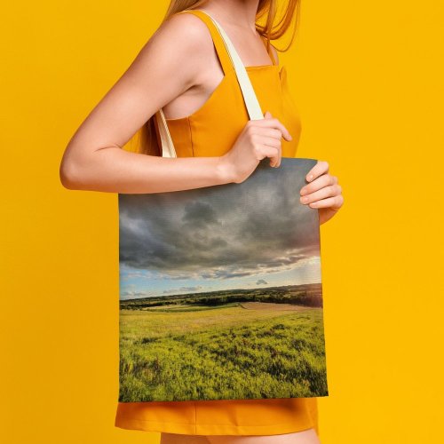 yanfind Great Martin Canvas Tote Bag Double Field Grassland Outdoors Countryside Farm Rural Meadow Landscape Pasture Scenery Ranch Land white-style1 38×41cm